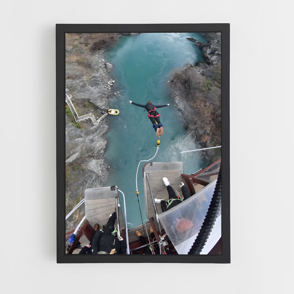 Poster Saut dans l'Inconnu – affiche Saut à l’élastique (vue 2)